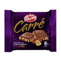 CHOCOLATE SAVOY CARRE AVELLANAS DE 100G