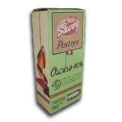 CHOCOLATE SAVOY POSTRES OSCURO 40% 200G CAJA DE 4UN