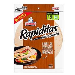 TORTILLAS BIMBO RAPIDITAS CHIA Y QUINOA MEDIANAS 330G
