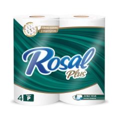 PAPEL HIGIENICO ROSAL PLUS 4 ROLLOS DE 215 HOJAS