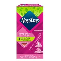 TAMPONES NOSOTRAS CON APLICADOR SUPER PLUS 8UN