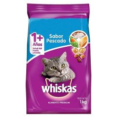 ALIMENTO PARA GATOS WHISKAS PESCADO MAS 1A 1KG
