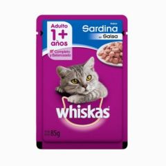 SOBRE WHISKAS PARA ADULTOS SABOR SARDINAS EN SALSA 85G
