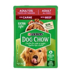SOBRE DOG CHOW ADULTOS TODOS LOS TAMAÑOS SABOR CARNE 100G