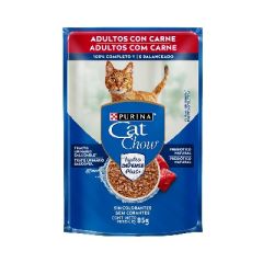 PURINA CAT CHOW CON CARNE PARA GATOS ADULTOS 85G